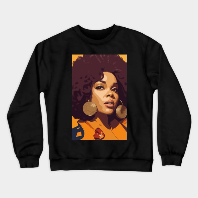 Jill Scott Crewneck Sweatshirt by Moulezitouna